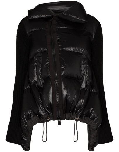 panelled puffer jacket