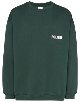 Polizei-print long-sleeve sweatshirt