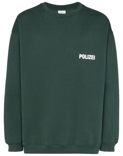 Polizei-print long-sleeve sweatshirt