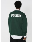 Polizei-print long-sleeve sweatshirt