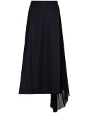 pleated chiffon wrap skirt