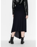 pleated chiffon wrap skirt