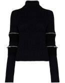 turtleneck zip-sleeve jumper