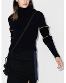 turtleneck zip-sleeve jumper