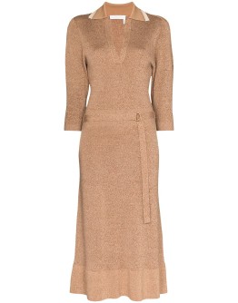 polo knit midi dress