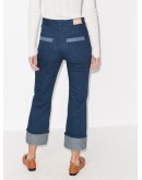 turn-up kick flare cropped jeans