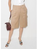 pinstripe knee-length shorts