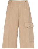 pinstripe knee-length shorts