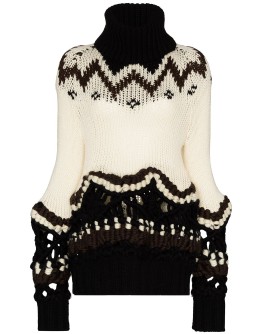 fair isle intarsia-knit jumper