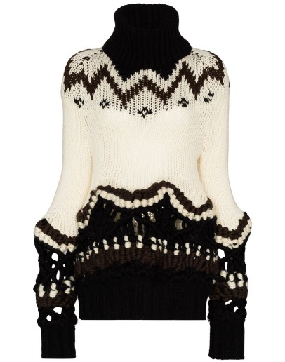 fair isle intarsia-knit jumper