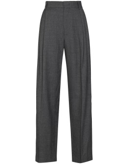 pleated wool trousers
