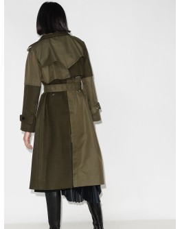 belted double-breasted trench coat