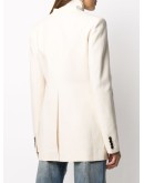 collarless double-breasted blazer
