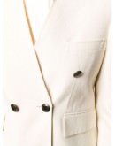 collarless double-breasted blazer