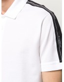 striped sleeve polo shirt