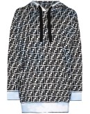 FF monogram logo-print hoodie