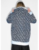 FF monogram logo-print hoodie