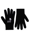 intarsia-knit logo-detail gloves