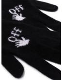 intarsia-knit logo-detail gloves