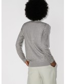 logo-jacquard cardigan