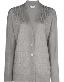 logo-jacquard cardigan