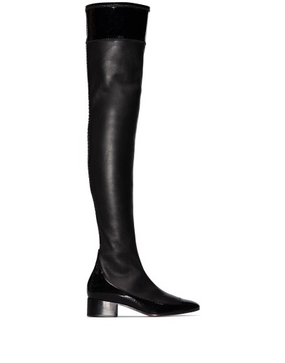 40mm thigh-high leather boots
