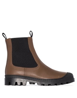chunky leather Chelsea boots