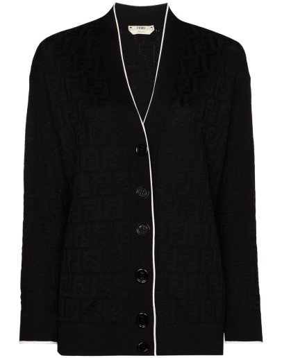 FF logo-knitted cardigan