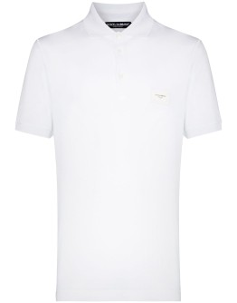 logo plaque polo shirt