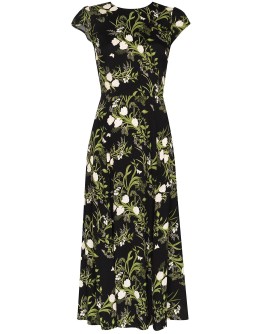 Gavin floral-print slit dress