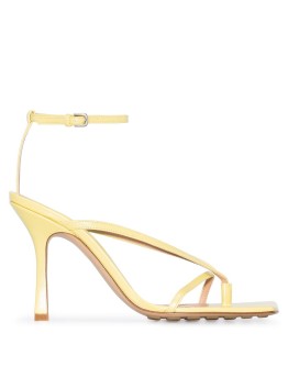 90mm square-toe leather sandals