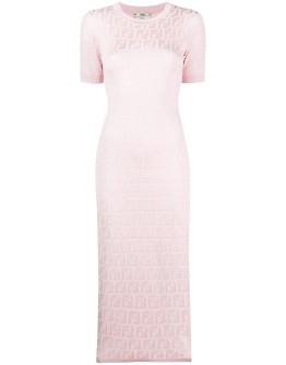 jacquard knit FF motif dress