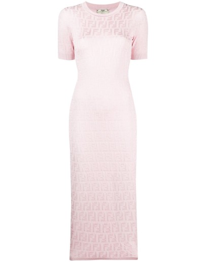 jacquard knit FF motif dress