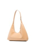 Amber patent-leather shoulder bag