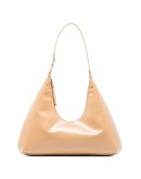 Amber patent-leather shoulder bag