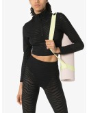 cropped zebra-print top