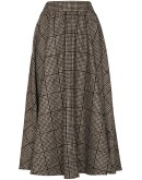 checked wool skirt