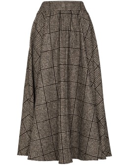 checked wool skirt