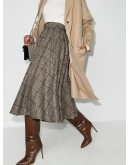 checked wool skirt