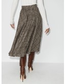 checked wool skirt