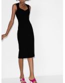sweetheart-neck midi dress
