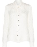 pussy-bow buttoned blouse