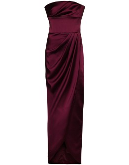 bandeau draped maxi dress