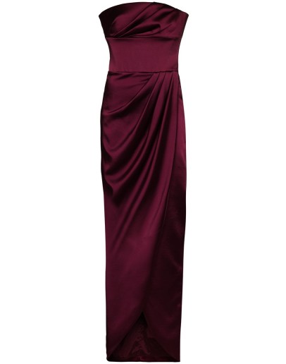 bandeau draped maxi dress