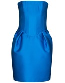 strapless duchesse-satin mini dress