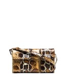 Billy snake-effect leather shoulder bag