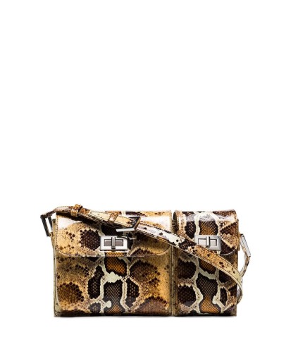 Billy snake-effect leather shoulder bag