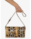Billy snake-effect leather shoulder bag