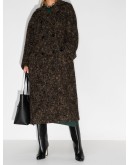 double-breasted brush-look coat