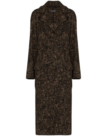double-breasted brush-look coat